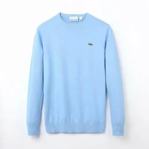 Lacoste Men's Crewneck Sweater 100% Cotton Classic Knit Pullover for Men Soft Comfortable Free Shipping L103