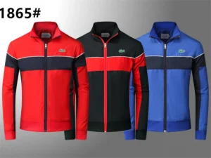 Lacoste Men's Waterproof Windbreaker Jacket Lightweight Colorblock Sport Track Jacket for Running Training Casual Wear Free Shipping L1865