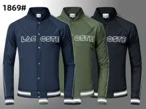 Lacoste Men's Waterproof Windbreaker Jacket Lightweight Sport Track Jacket for Running Training Casual Wear Free Shipping L1869