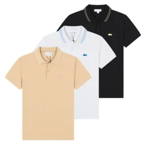 Lacoste Men's Polo Shirt 100% Cotton Classic Fit Short Sleeve Polo T-Shirt Golf Casual Wear On Sale L22331
