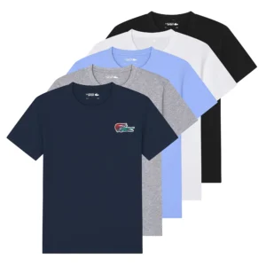 Lacoste Men's 100% Cotton Crew Neck T-Shirt Classic Fit Short Sleeve Essential Casual Tee L03