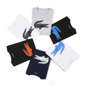 Lacoste Men's 100% Cotton Crew Neck T-Shirt Classic Fit Short Sleeve Essential Casual Tee L05