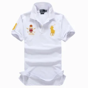 High Quality Ralph Lauren Men’s Big Pony Polo Shirt 100% Cotton Slim Fit Short Sleeve Polo T-Shirt Golf Casual Wear Style 8822