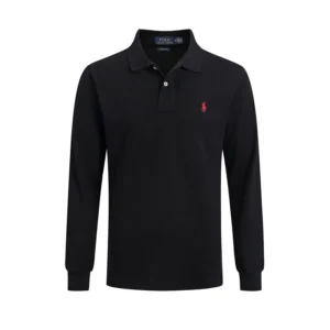 High Quality Ralph Lauren Men’s Pony Polo Shirt 100% Cotton Slim Fit Long Sleeve Polo T-Shirt Golf Casual Wear 9921